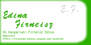 edina firneisz business card